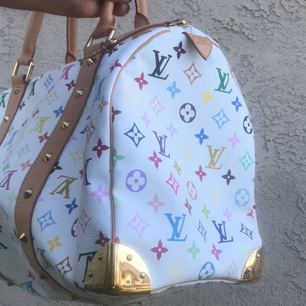 ๐ ULTRA RARE ๐ MULTICOLOR KEEPALL 45 CELEBRITY COLLECTION MURAKAMI - Picture 10 of 15